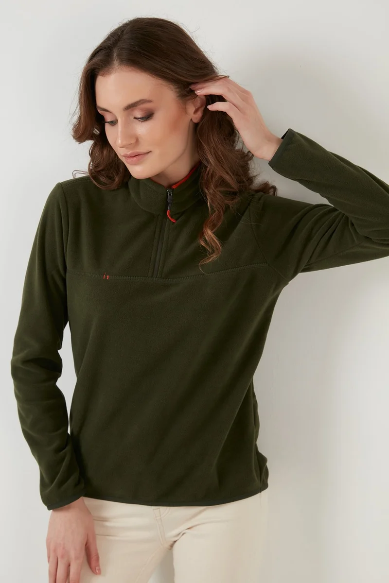 ليلا Half Zipper Stand Collar Women's Fleece 5907000