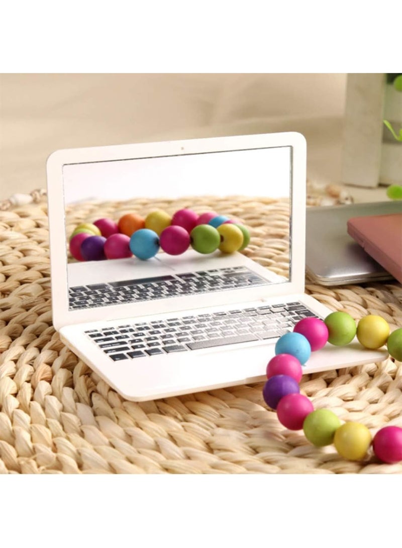 SYOSI Makeup Mirror Mini Folding Pocket Mirror, Compact Polyethylene Computer Glass Mirror for Women and Teens, Ideal for Home, Office, Travel, and Quick Makeup Touch-Ups, Lightweight and Portable - Image 2