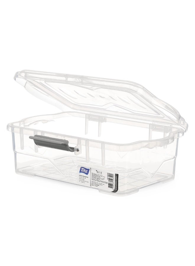 Titiz Product Title: Titiz Layered Food Container with Secure Lock - 1000ml - Made in Turkey - Transparent Plastic - Image 2