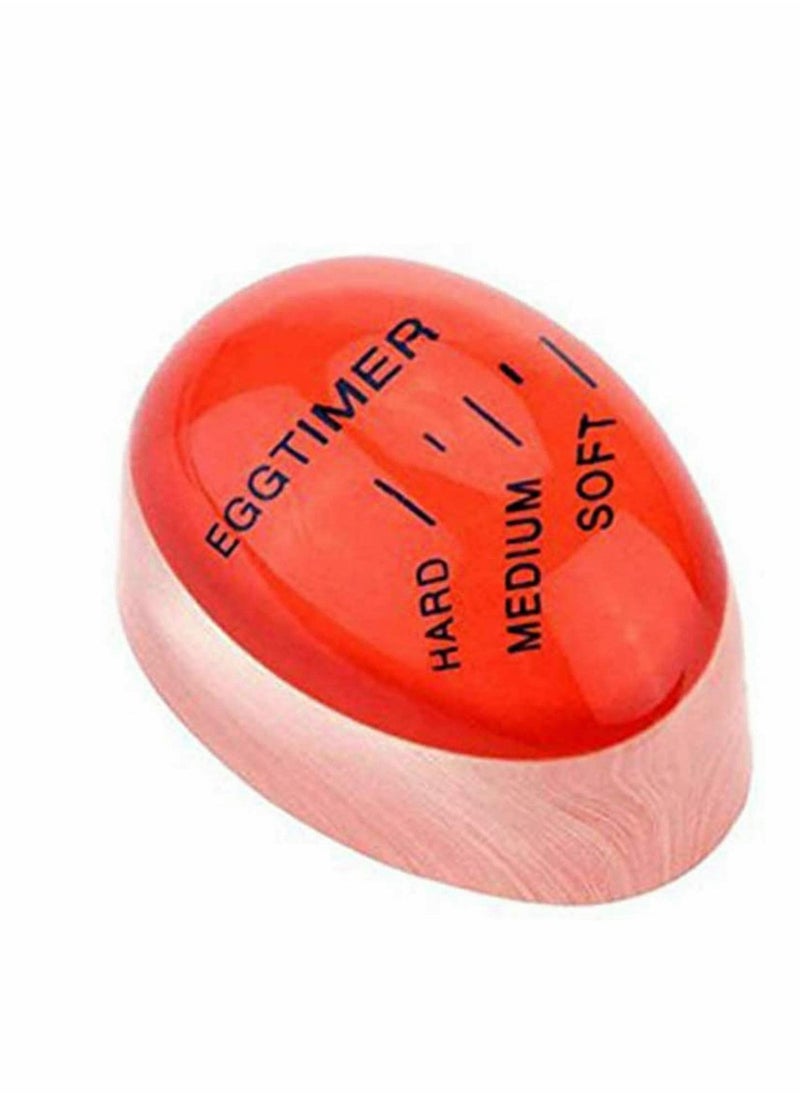 Excefore Eggs Timer Egg Boil Cooked Egg Timer, Most Innovative Color Changing Timer, Soft Boiled Eggs are Exactly as You Like Them, Kitchen Eco-Friendly Resin Eggs Timer Red  - Image 1
