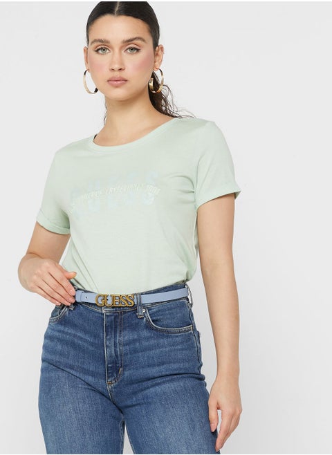 Roll Sleeve Graphic T-Shirt