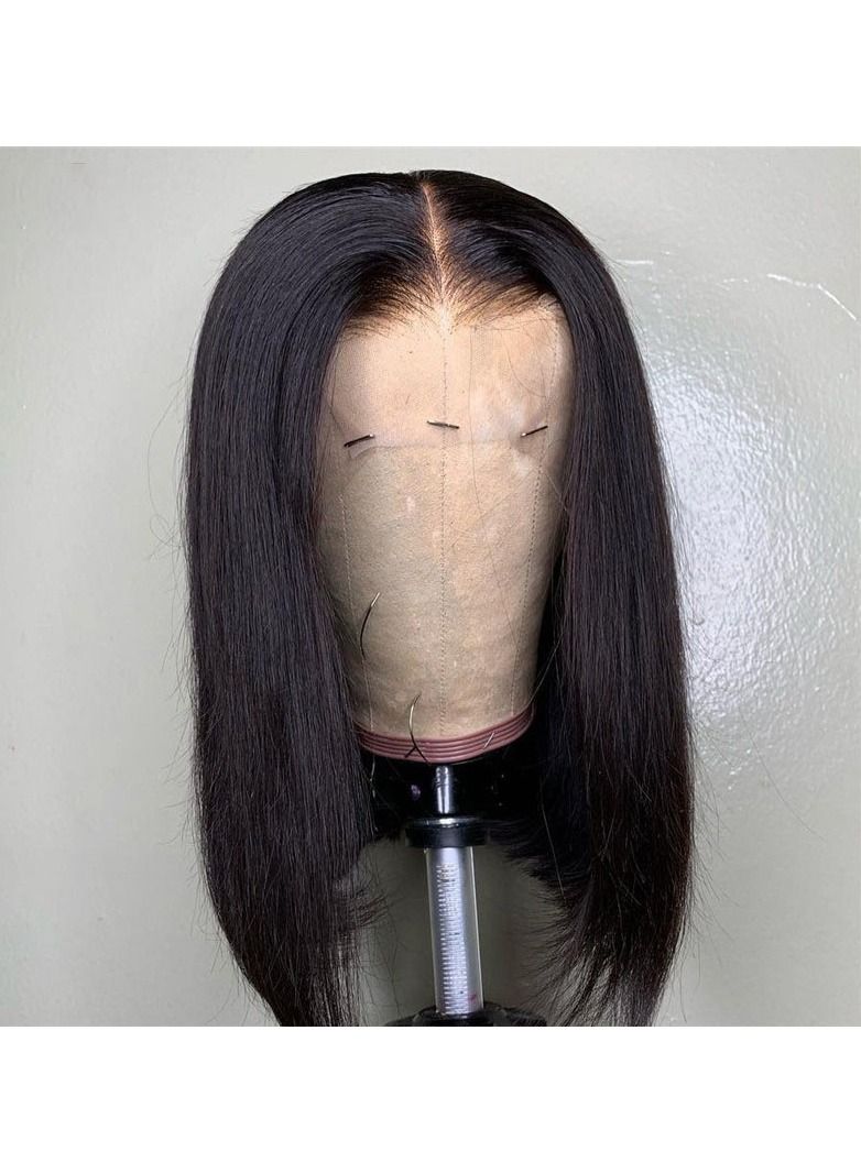 Estelle Lace Front Bob Wigs Human Hair Brazilian Human Hair Short Bob Wigs for Woman Lace Closure Straight Hair Wigs Natural Color 13x4x1 TPart 1  - Image 5