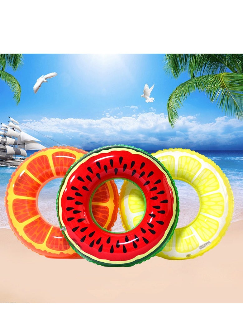 Loquat - 3-Piece Summer Inflatable Swim Ring With Pump, 90 Cm - Image 1