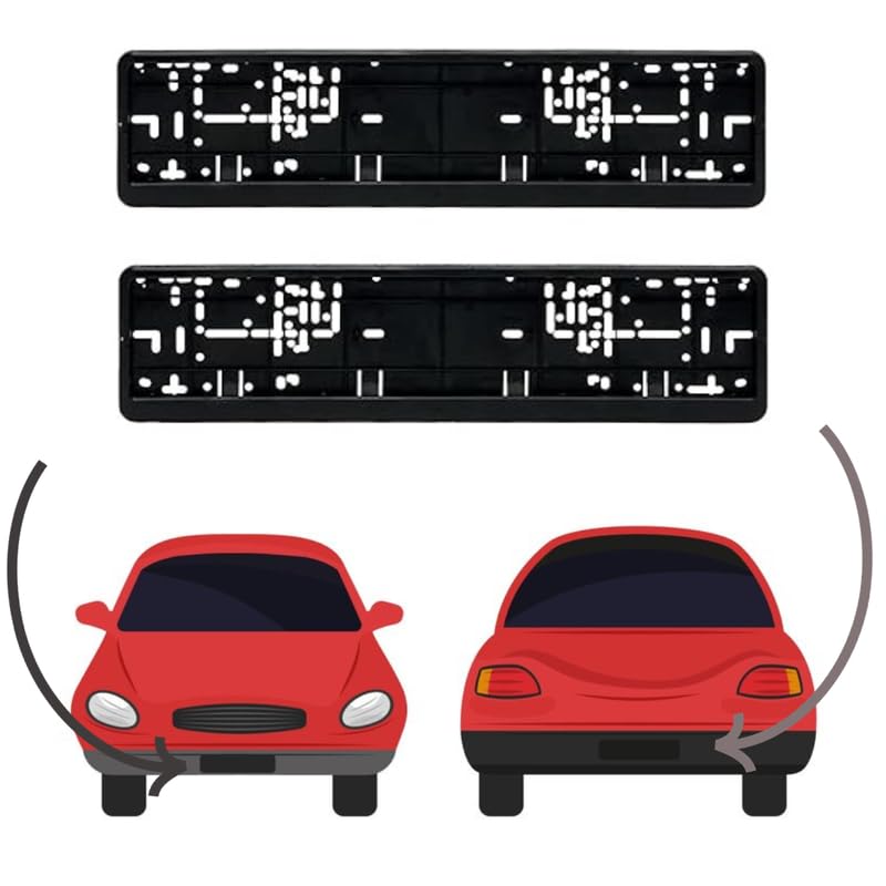 Autokaar Car Number Plate Frame Cover Black for HSRP Plate Set of 2 Front and Back Universal for Maruti Suzuki Ignis/Spresso/SX4/Ertiga/WagonR/Celerio/Invicto/Ciaz/Ritz/Zen - Image 2