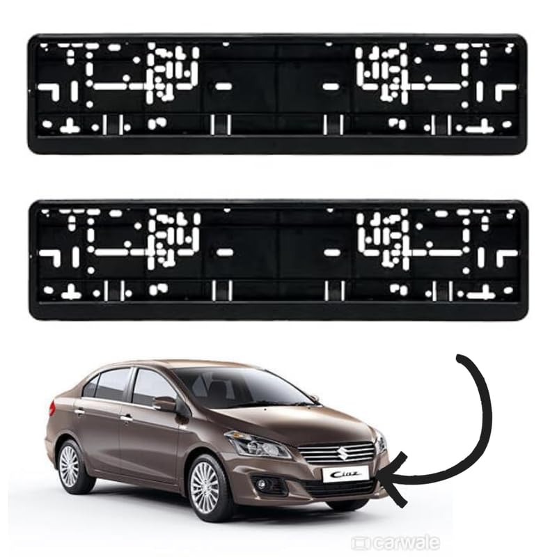 Autokaar Car Number Plate Frame Cover Black for HSRP Plate Set of 2 Front and Back Universal for Maruti Suzuki Ignis/Spresso/SX4/Ertiga/WagonR/Celerio/Invicto/Ciaz/Ritz/Zen - Image 4
