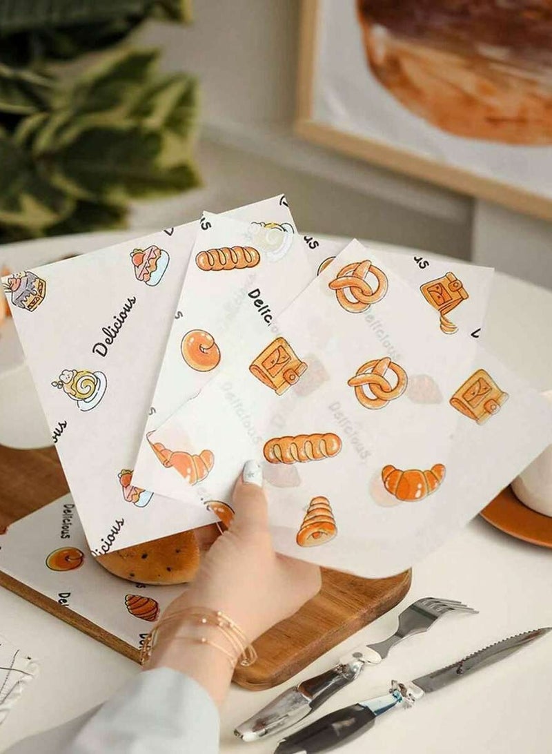 150pcs Deli Paper Sheets , Wax Paper Sheets for Food, Grease Resistant Sandwich Wrapping Paper, Premium Food Basket Liners for Bakery, BBQ, Picnic, Home Party, Festival and Outdoors  - Image 1