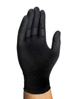 Generic black nitrile gloves - 100 pcs - black - Large 