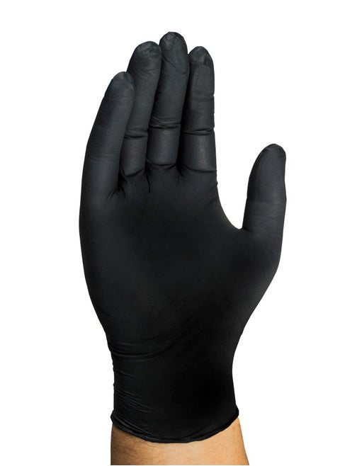 black nitrile gloves - 100 pcs - black - Large