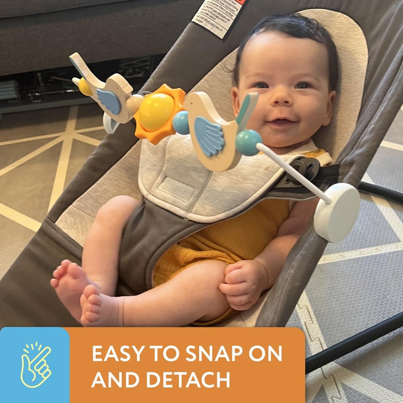 Impresa Wooden Toy Bar Compatible with BabyBjorn Bouncer - Arched Bouncer Toy Bar Intended to Fascinate Babies - Wooden Toys for Developing Motor Skills