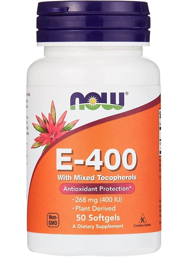 Now Foods E-400 Iu Softgels 50'S - Image 1