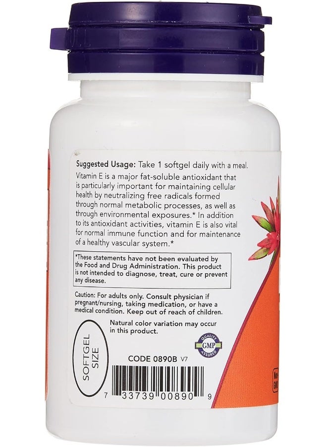 Now Foods E-400 Iu Softgels 50'S - Image 2