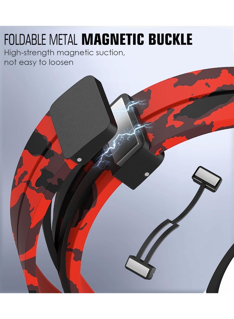 Magnetic Band for Samsung Galaxy Watch 6 Classic 47mm 43mm/5 Pro 45mm/Watch 7 FE 6 5 4 44mm 40mm/4 Classic 46mm 42mm,Silicone Strap for Samsung Watch 5 Pro 45mm,No Gap Buckle - Image 5