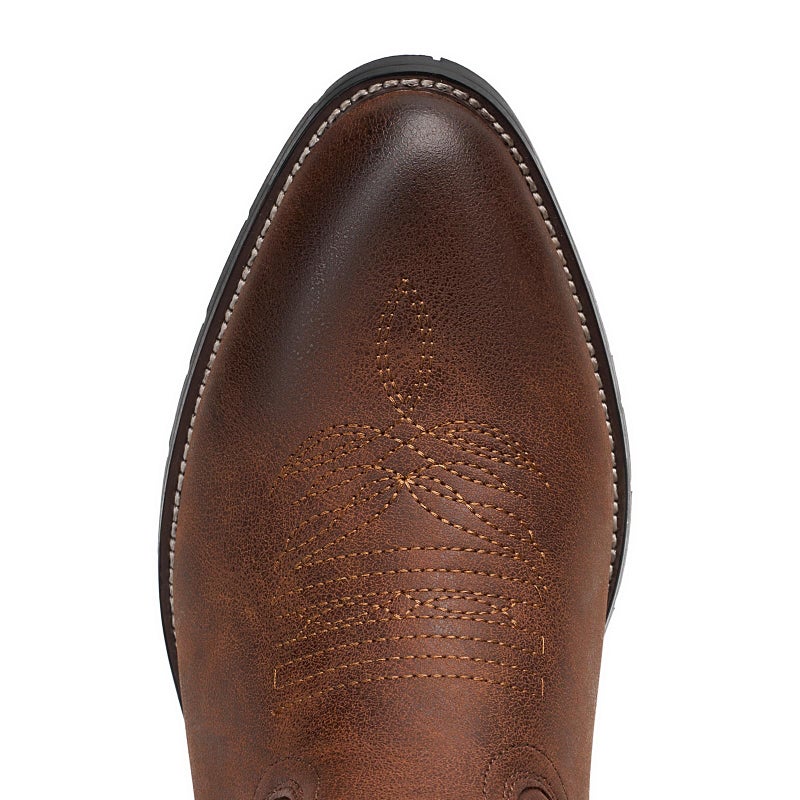TruVeld Mens Cowboy Boots with Pointed Toe in Brown Retro Western Style and Embroidery Botas Vaqueras para Hombre - Image 5
