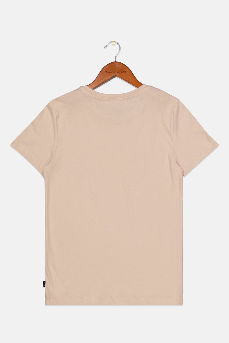 PUMA Kids Boy Sportswear Fit Brand Logo T-Shirt, Tan - Image 2