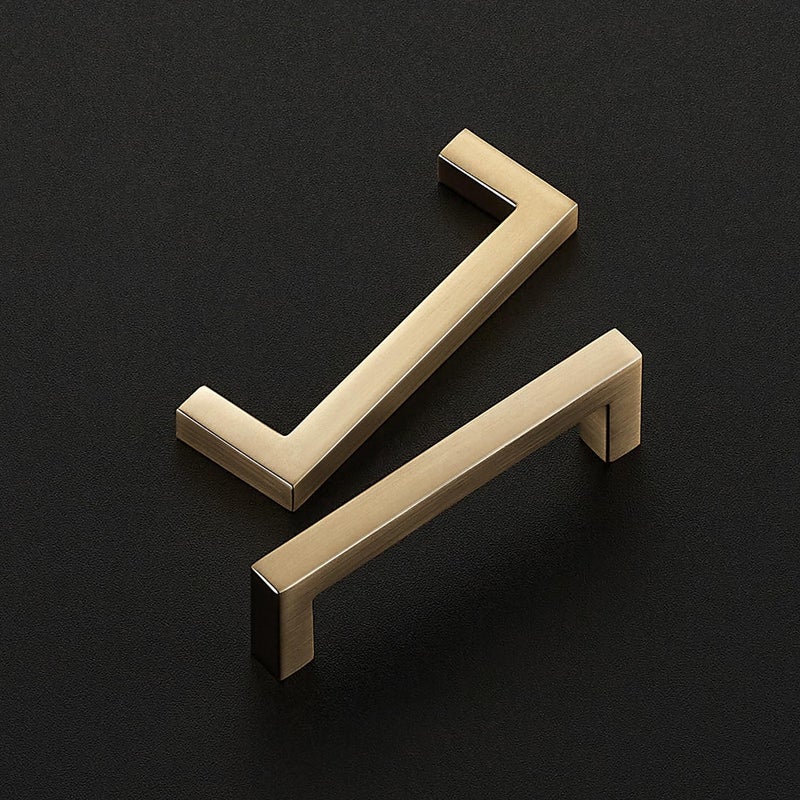 Ravinte Cabinet Handles Solid Slim Champagne Bronze 10 Pack 3 Inch Hole Center Square Bar Drawer Handles Kitchen Cabinet Pulls Drawer Kitchen Cabinet Hardware - Image 2