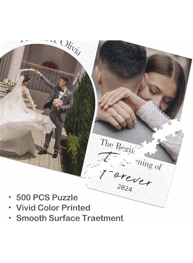 Puzzles s Day Gifts for Him Personalized Jigsaw Puzzles Picture Puzzles 300/500/1000 Pieces Gifts for Boyfriend/Girlfriend Wedding Gifts - Image 2