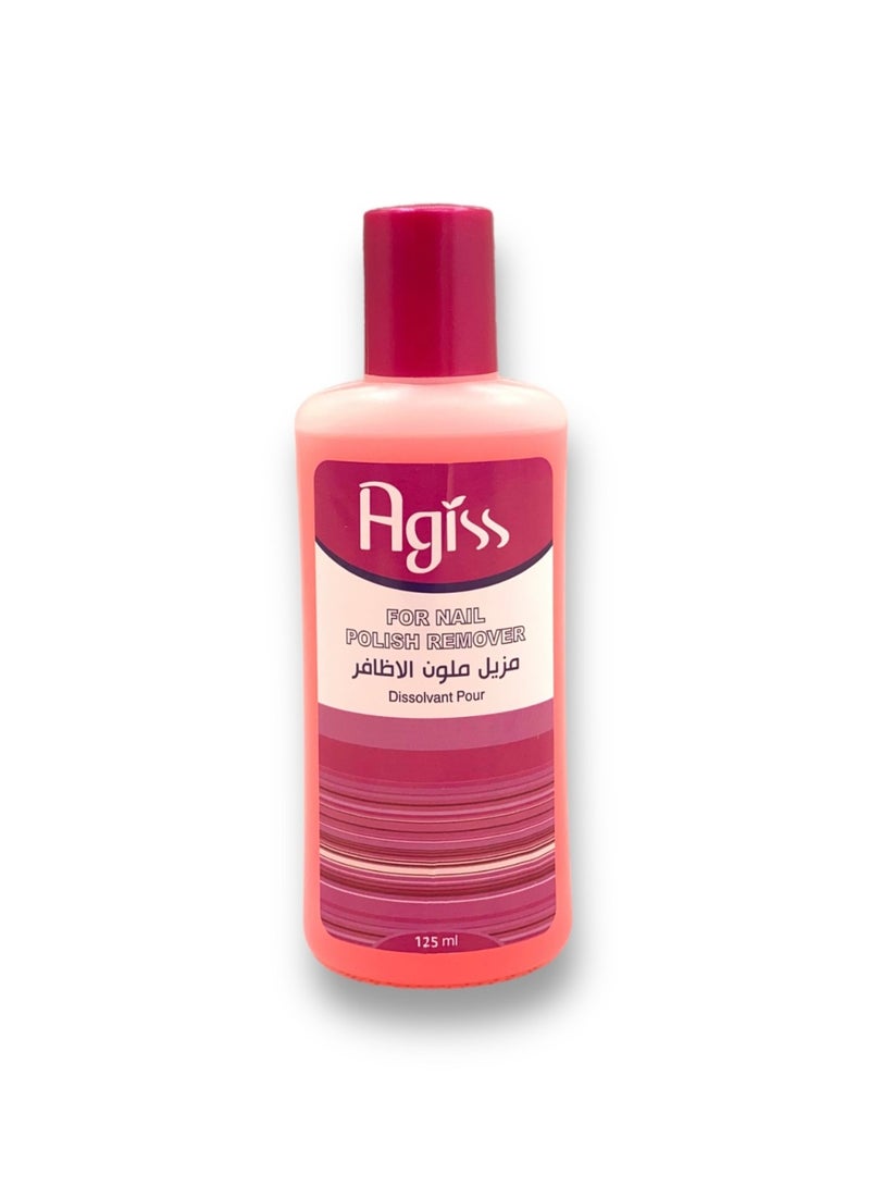 Agiss Nail Polish Remover Soft Extra Care 125 ml – Gentle Formula for Natural & Artificial Nails