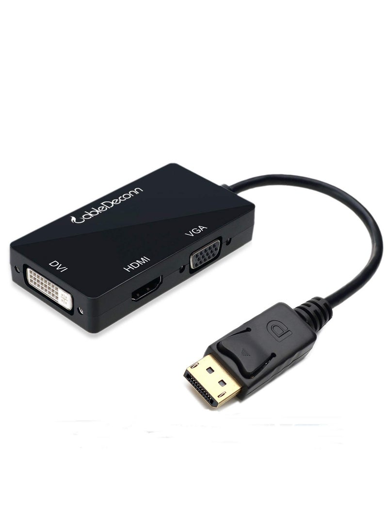 CableDeconn CableDeconn Multi-Function Displayport Dp to HDMI/DVI/VGA Male to Female 3-in-1 Adapter Converter Cable  - Image 1