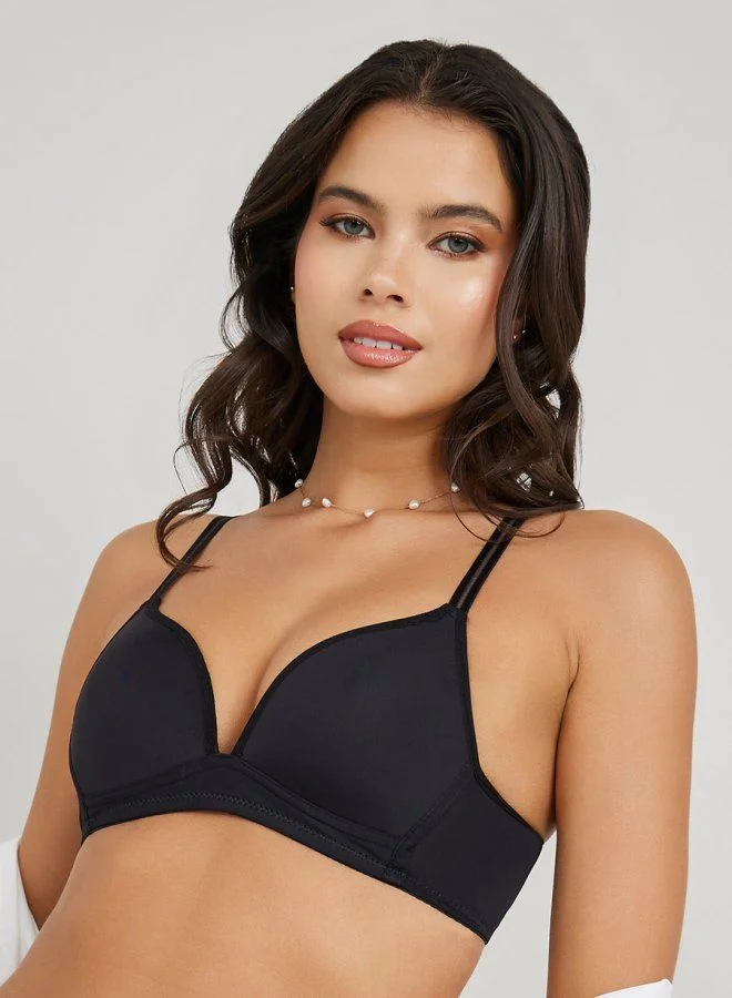 ستايلي Pack of 3 - Padded Non Wired Burnout Strap T-Shirt Bra