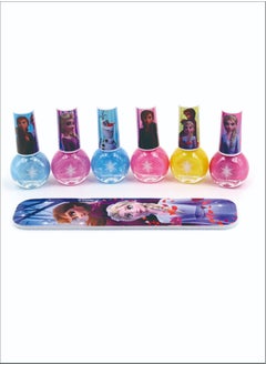 DOUBORQ 6-Pack Kids Eco-Friendly Nail Polish Set Design Art Salon Frozen Cartoon Character Series Nail Polish Set  - Image 3