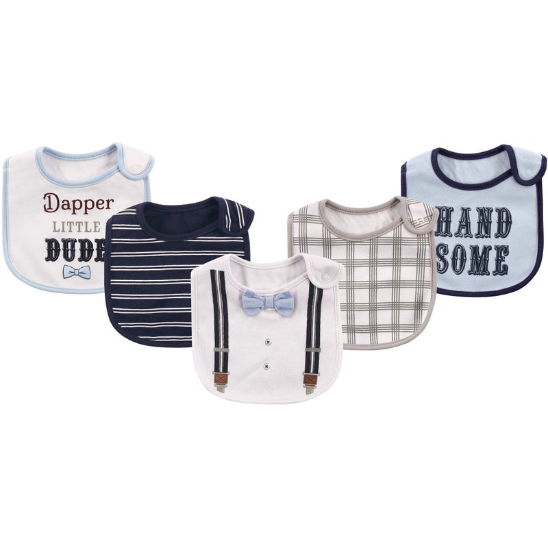 Little Treasure Little Treasure Unisex Baby Cotton Bibs Dapper Bow Tie One Size 