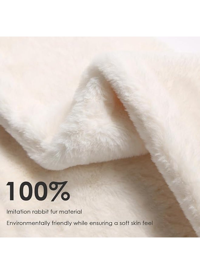 Womens Fur Collar Scarf, Faux Fur Scarves for Women, Neck Shrug for Spring Fall Winter Super Soft Cozy - Image 3