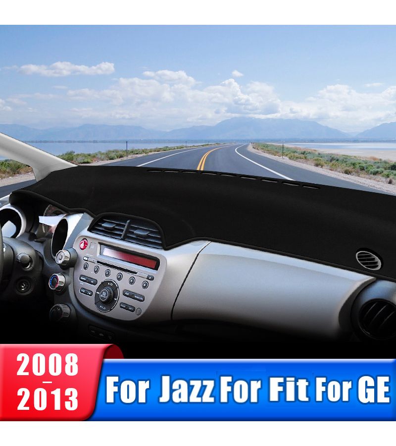 Car Dashboard Cover Fit For Jazz 2010 2011 2012 2013 Left Hand Drive Automobile Dash Mat Dash Pad Anti UV Non Slip Black - Image 1
