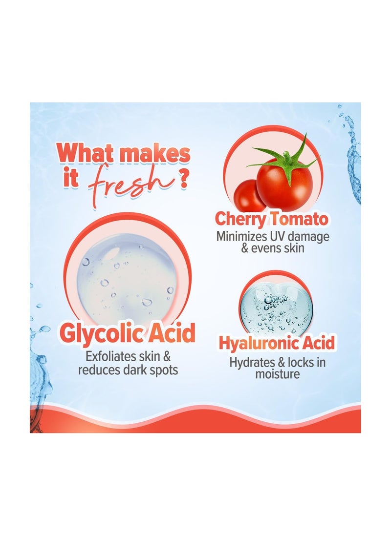 Aqualogica - Aqualogica Detan+ Smoothie Face Wash with Glycolic Acid & Cherry Tomato for Men & Women for Tan removal, Hydrates & Gentle Exfoliates -Oily, Dry, Sensitive & Combination Skin -100ml - Image 1