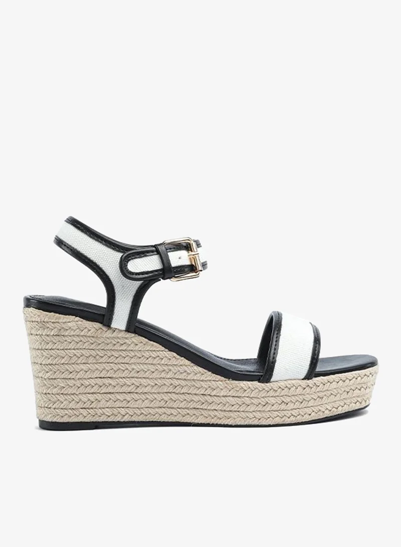فايور Stylish Buckle Espadrille Wedge AJ 005