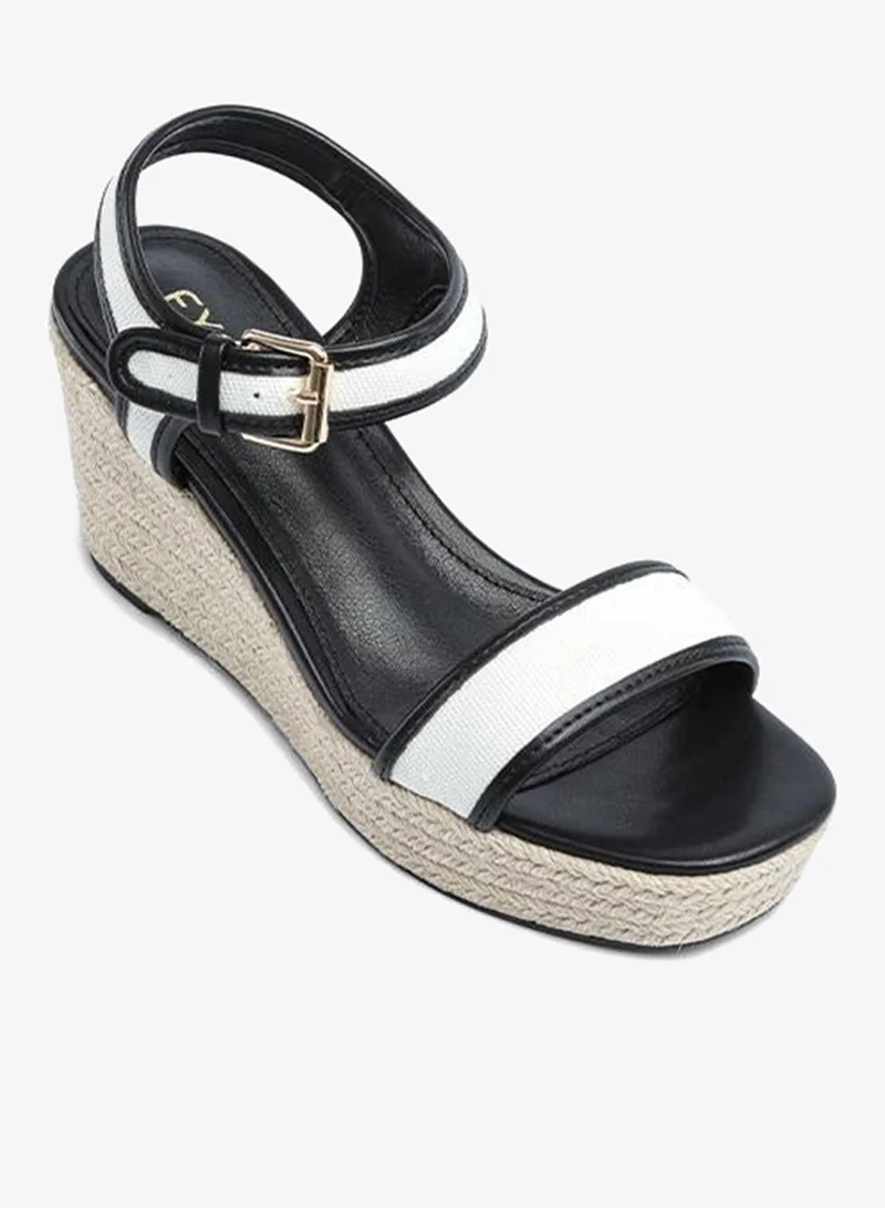 فايور Stylish Buckle Espadrille Wedge AJ 005