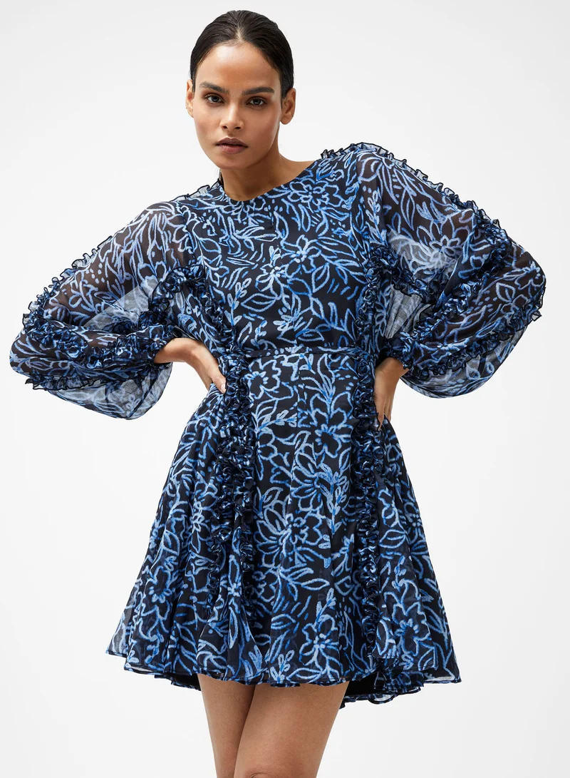 French Connection Anna Emina Chiffon Mini Dress