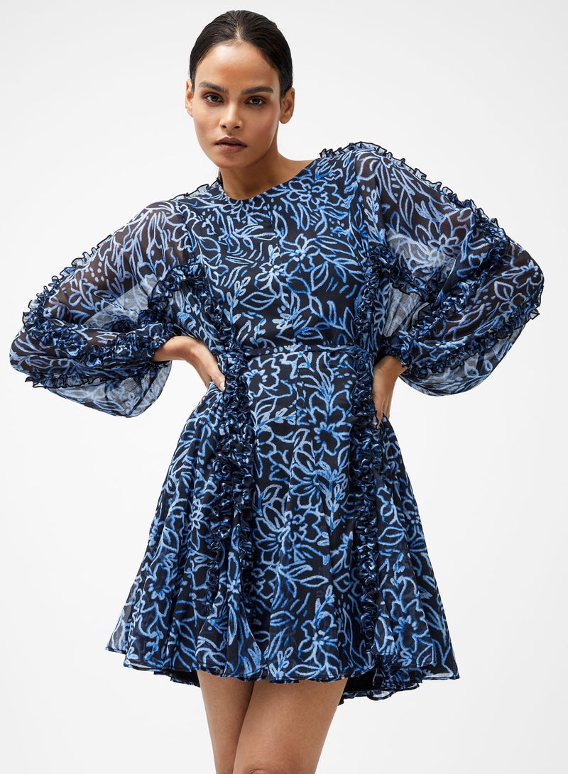 فرنش كونكشن فستان ميني شيفون آنا إيمينا - Image 3