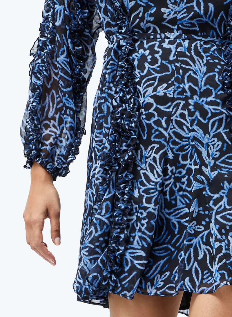 French Connection Anna Emina Chiffon Mini Dress