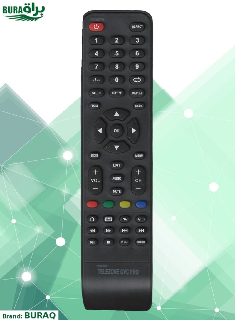 BURAQ Telezone Arrow GVC Pro Remote Control For All Telezone Arrow GVC Pro TV Remote Control