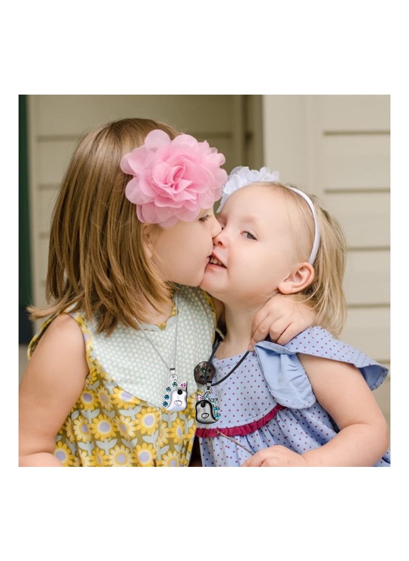 SYOSI - BFF Necklaces Magnetic Necklaces Unique BFF Necklaces for 2 Girls Best Friends Friendship Jewelry Luminous Heart 3D Unicorn Butterfly Pendants Birthday - Image 1