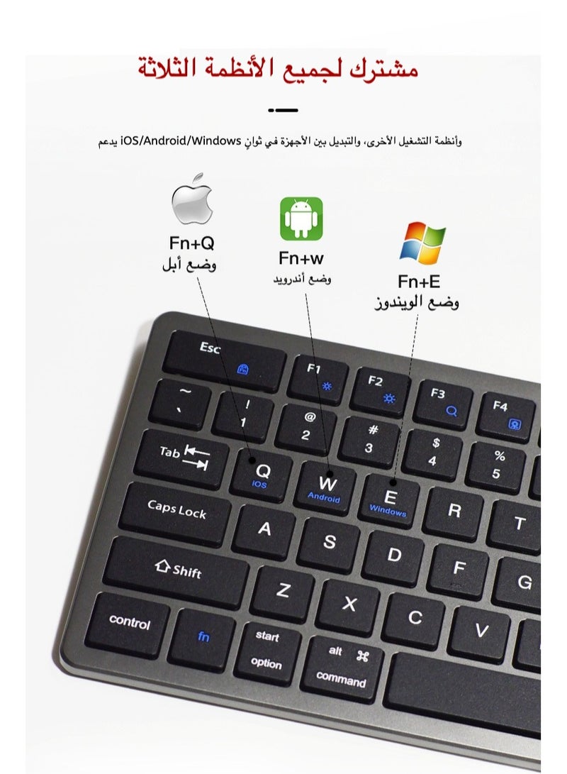Space-Saving Wireless Keyboard and Mouse Combo | Slim, Ergonomic, and Rechargeable for Office and Home Use - Image 3
