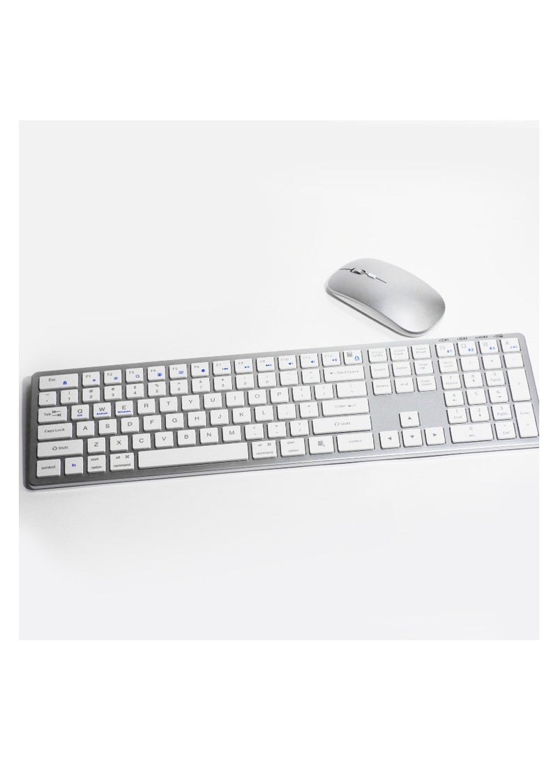 Space-Saving Wireless Keyboard and Mouse Combo | Slim, Ergonomic, and Rechargeable for Office and Home Use - Image 1
