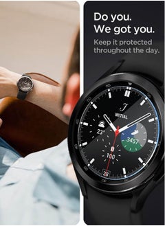 Spigen GLAStR EZ Fit Tempered Glass Screen Protector for Samsung Galaxy Watch 4 CLASSIC (46mm)  with Auto Align technology tray - 2 Pack  - Image 3