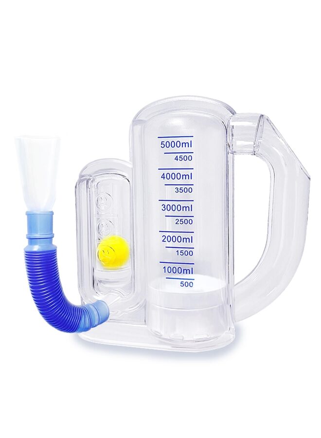 LAMAY Breathing Exercise Device for Lungs, Deep Breathing Trainer for Adults - 5000ml Volume Measurement with Flow Rate Indicator - Image 1