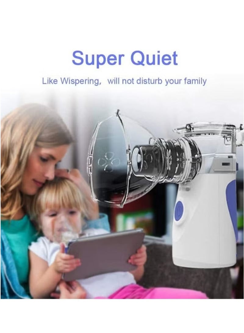 GENNEXT Nebulizer,Portable Mini Atomizers Vaporizers Handheld Inhaler for Adults and Children,Ultrasonic Humidifier for Home and Travel Use, Steam Mesh Inhalators with Masks and Mouthpieces - Image 4