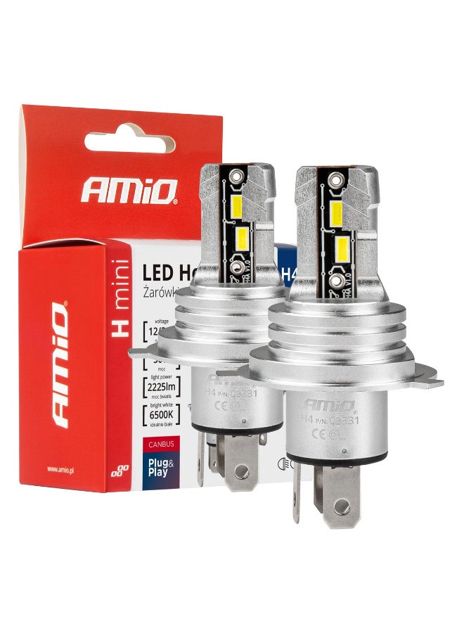 أميو مصابيح أمامية LED سلسلة H-mini نوع H4/H19 من AMiO - Image 1