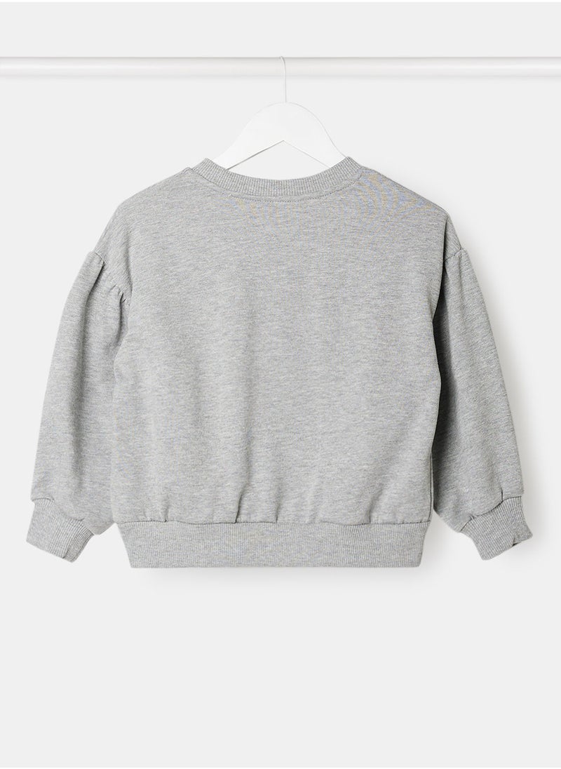 MANGO - Girls Slogan Sweatshirt - Image 1