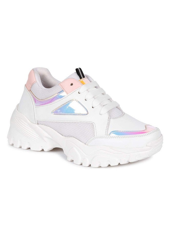 Amico Comfotable Lightweight Casual Sneaker For Women/Girls White, 8 Uk - Image 1