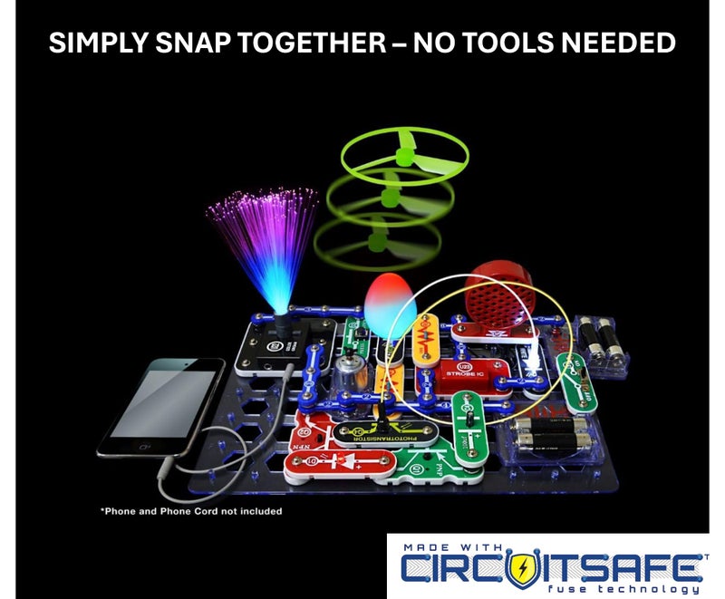Snap Circuits Light Electronics Exploration Kit  Over 175 Exciting STEM Projects  Full Color Project Manual  55 Snap Circuits Parts  STEM Educational Toys for Kids 8 - Image 3