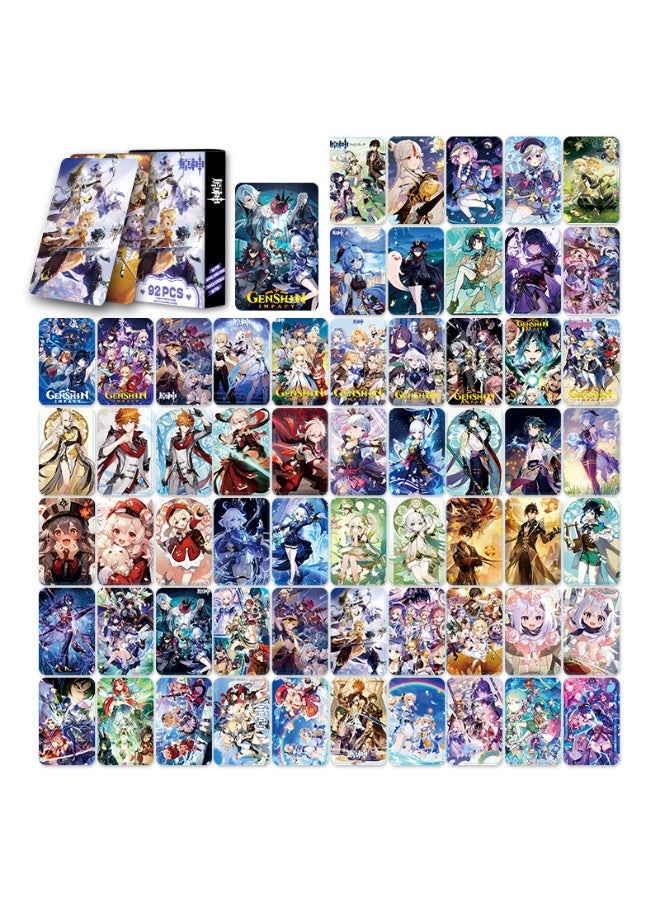 NIBEMINENT 92 قطعة بطاقات لومو كرتونية من جينشين إمباكت لهواة الجمع والهدايا - Image 2