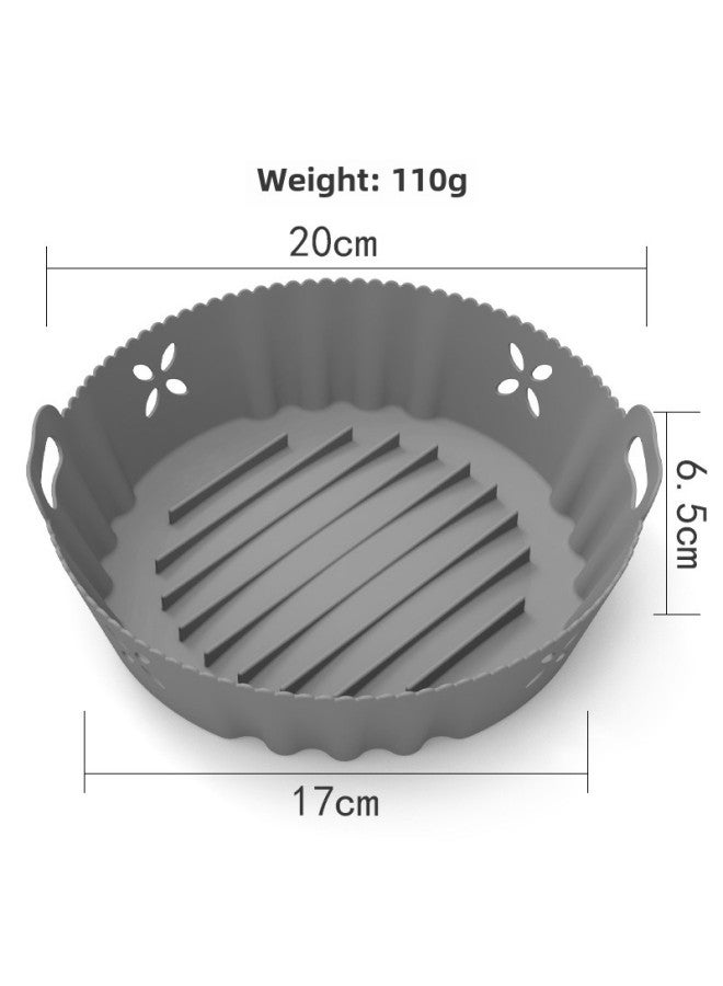 Air Fryer Silicone Baking Tray Air Fryer Silicone Pot Silicone Pad Multi-functional Silicone Baking Tray Pad-Specifications:Round Folding Special  - Image 4