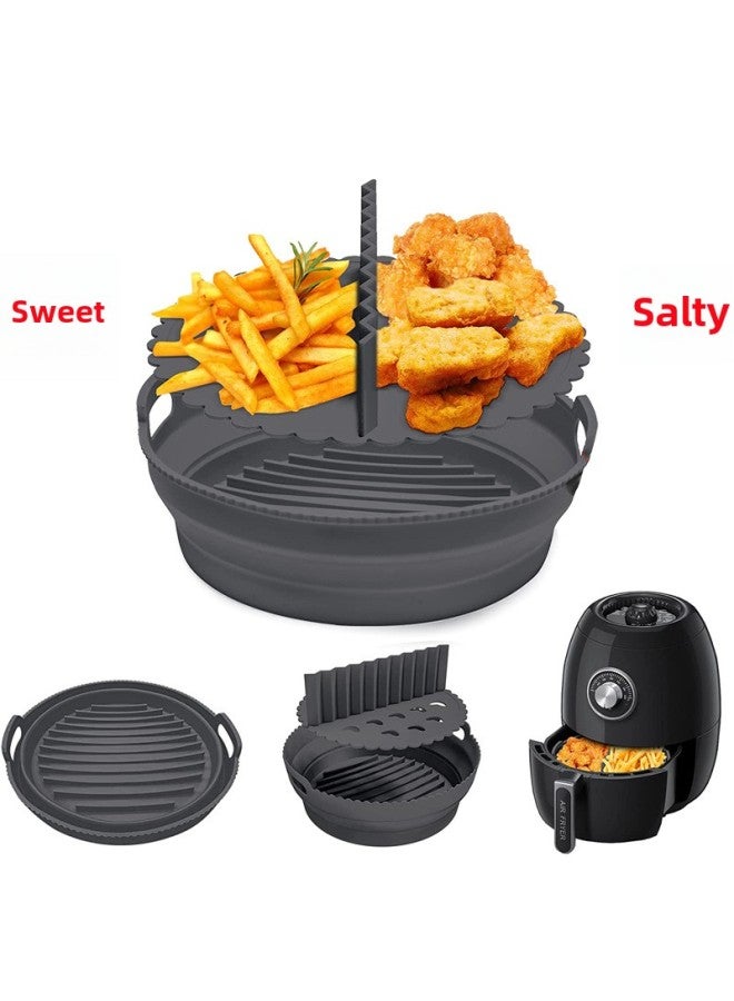 Air Fryer Silicone Baking Tray Air Fryer Silicone Pot Silicone Pad Multi-functional Silicone Baking Tray Pad-Specifications:Round Folding Special  - Image 3