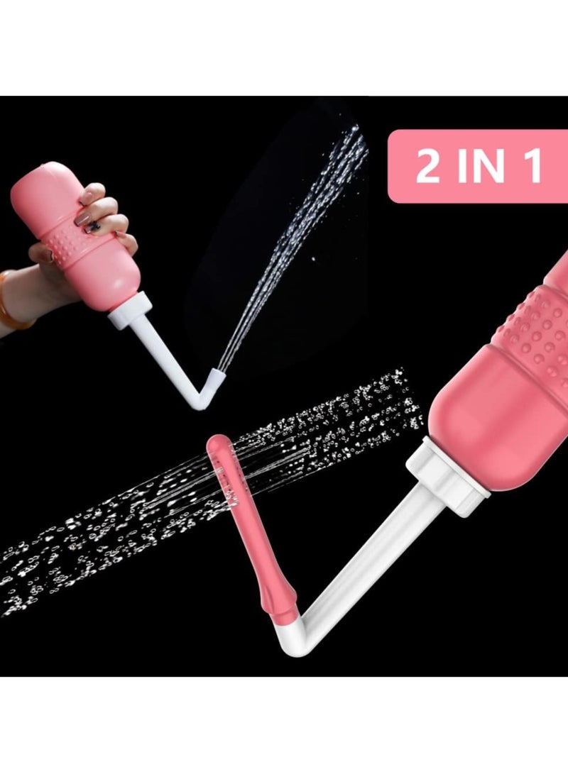 2 in 1 Portable Bidet, 450ml Travel 15oz Handheld Personal Empty Bottle, Childbirth Cleaner for Women,Men,Baby,Personal Hygiene Outdoor,Camping,Travling,with waterproof storage bag  - Image 3