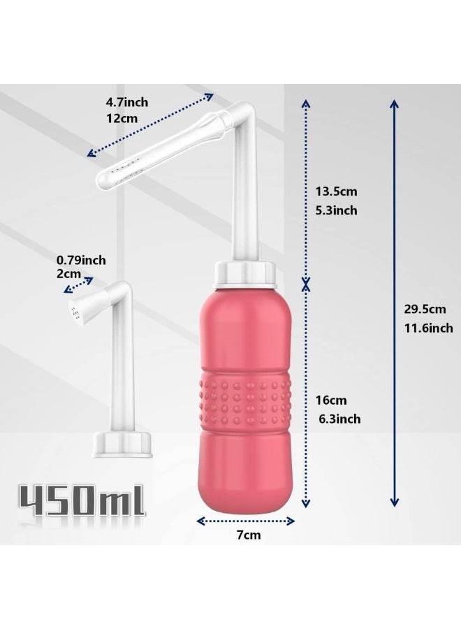 Rokis 2 in 1 Portable Bidet, 450ml Travel 15oz Handheld Personal Empty Bottle, Childbirth Cleaner for Women,Men,Baby,Personal Hygiene Outdoor,Camping,Travling,with waterproof storage bag - Image 2