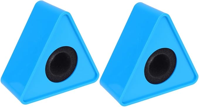 Blue Interview Microphone Stand Portable Flag Mic Arm Triangle Station - Image 1